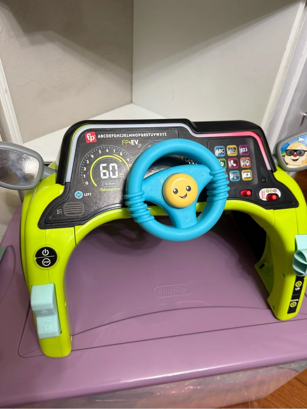 Fisher-Price Laugh & Learn Sit & Steer Driver Learning Toy Baby Toddler No Block